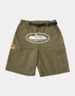 Corteiz Alcatraz Cargo Shorts – Khaki Green