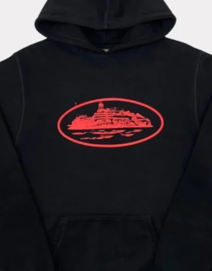 Corteiz Alcatraz Hoodie BlackRed-1