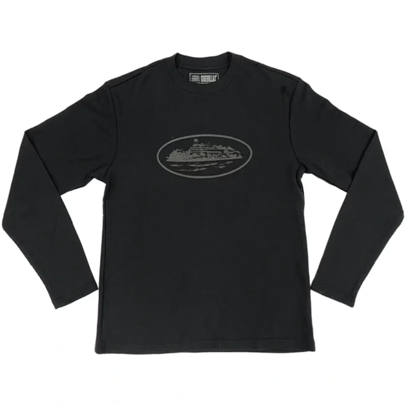 Corteiz Alcatraz Waffle LS T-Shirt Triple Black