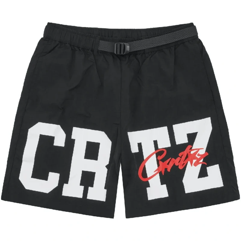 Corteiz Crtz Nylon Shorts – Black