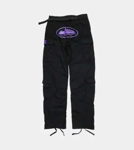 Corteiz Purp Guerillaz Cargos – Black/Purple