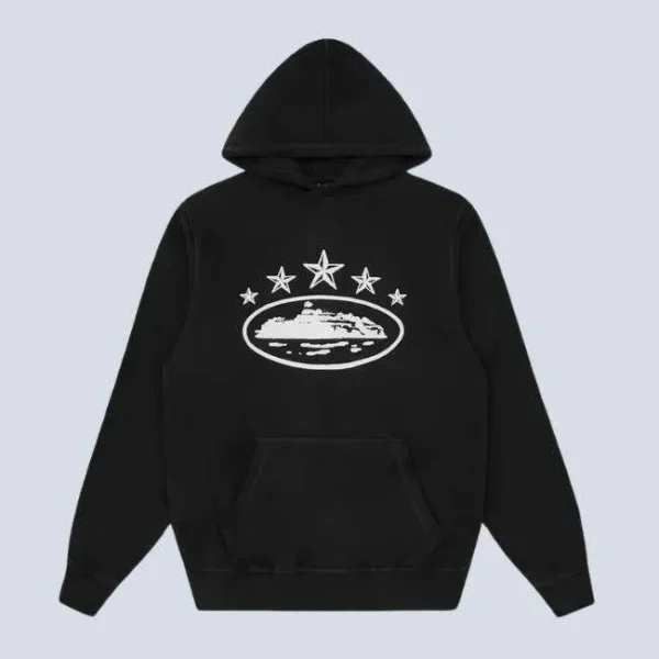 Corteiz 5 Starz Alcatraz Hoodie Black