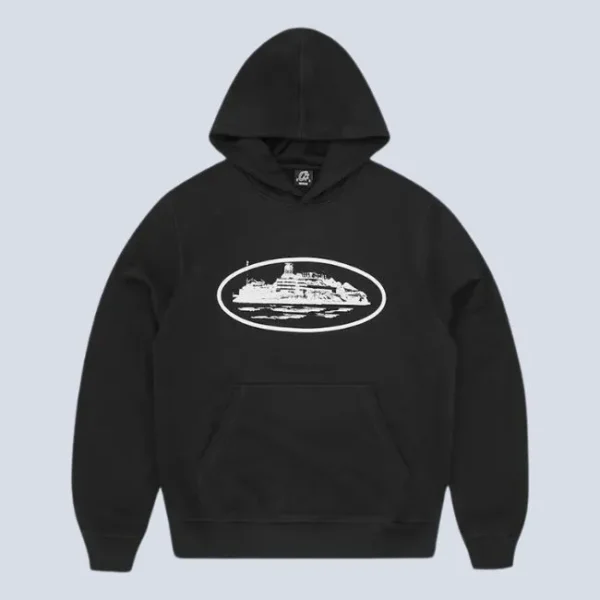 Corteiz Alcatraz Hoodie Black