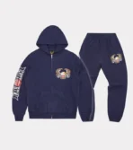 Corteiz Dipset Zip-Up Tracksuit Navy