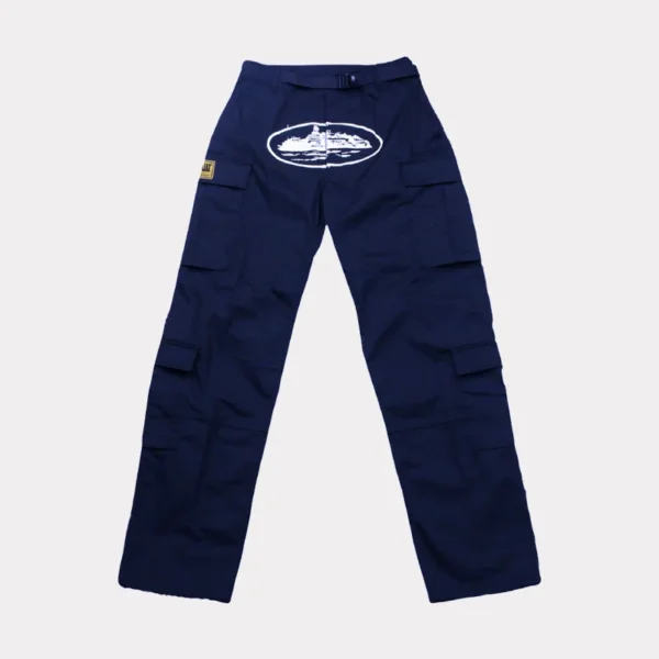 Corteiz Guerillaz Cargo Pants Navy Blue