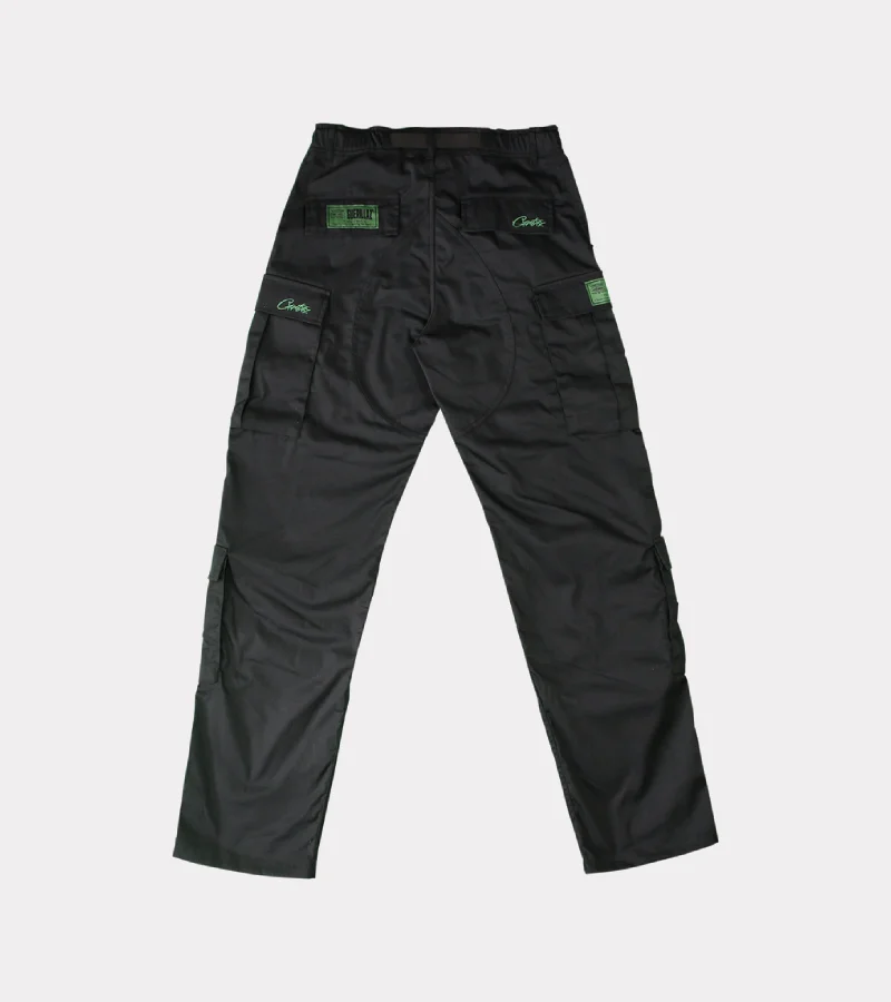 Corteiz Mula Guerillaz Black/Green Cargos