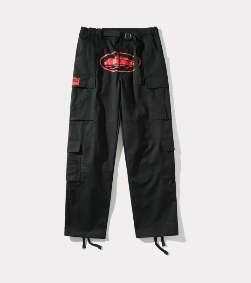 Corteiz Purp Guerillaz Black/Red Cargos