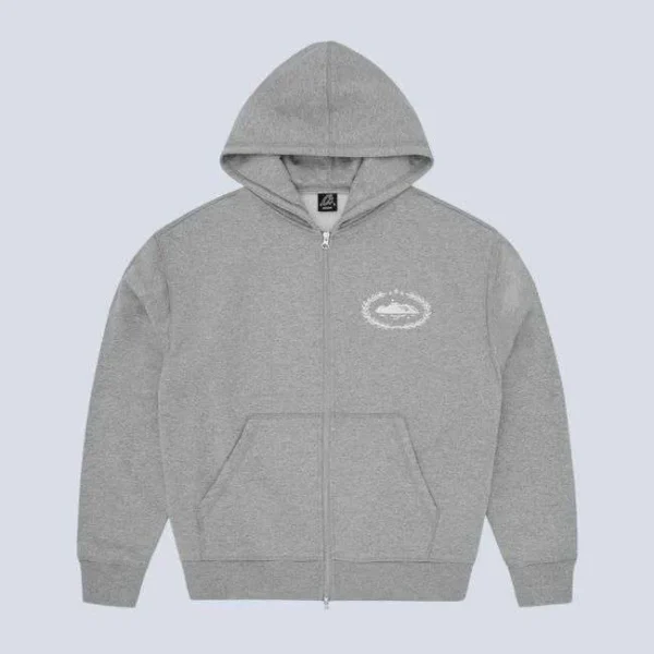 Corteiz Superior Royale Zip Hoodie Heather Grey