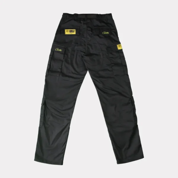 Corteiz Yella Guerillaz Black/Yellow Cargos Pants