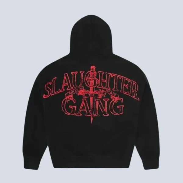 Corteiz x Slaughter Gang 21 Savage Zip Up Hoodie Black