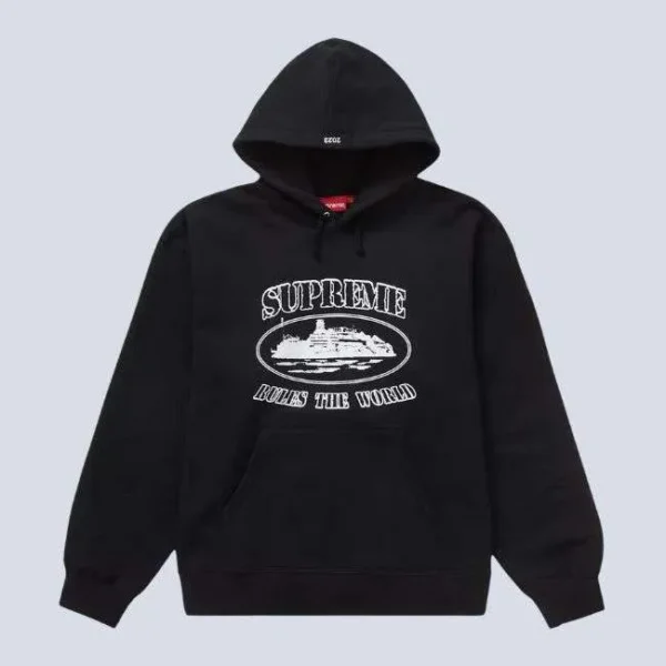 Supreme Corteiz Rules The World Hoodie Black